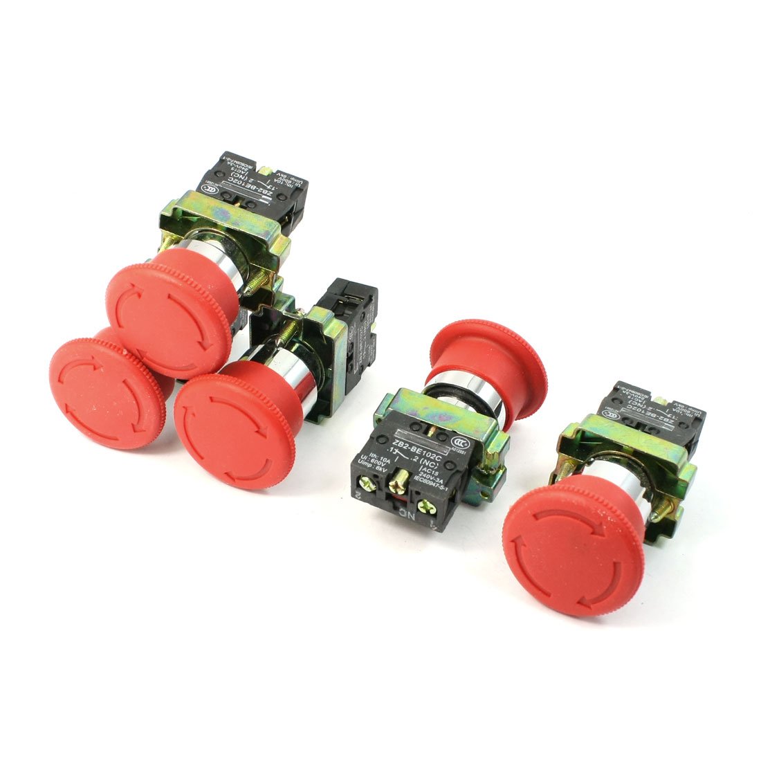 Amazon.com: uxcell 5 Pcs N/C SPST Latching Action Emergency Stop